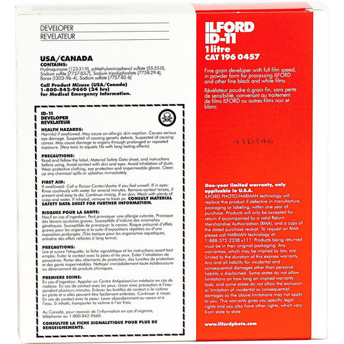 Ilford ID11, 1 PACKET 1 litre