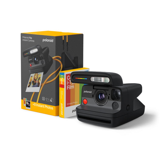 Polaroid Flip + 8 instant photos kit- black
